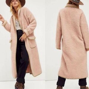 We the Free Cozy Pink Teddy Coat
